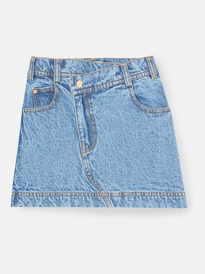Dsiney Kidz - Angel & Rocket Blue Kendal Aysmmetric Waist Denim Mini Skirt image 4