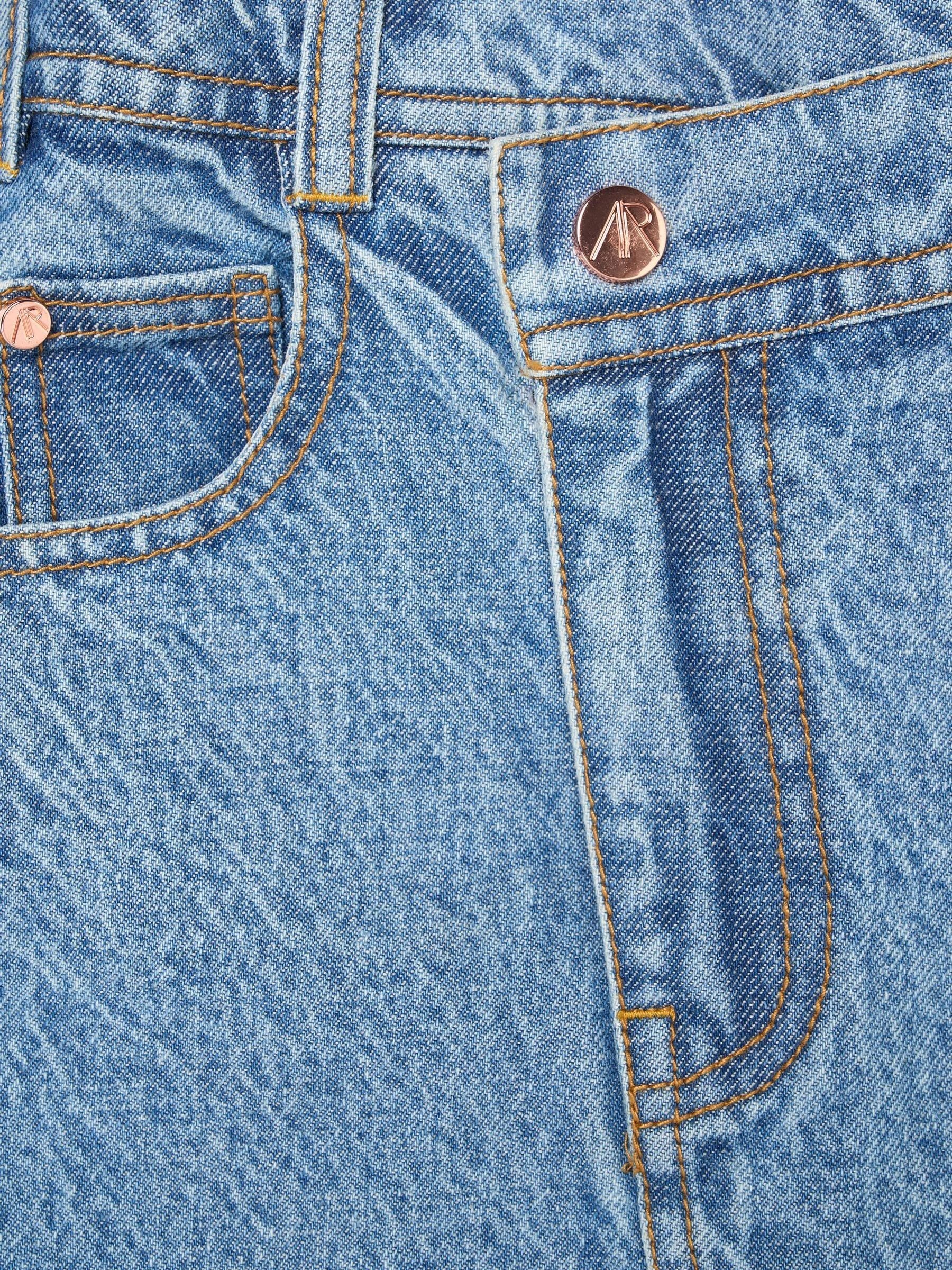 Dsiney Kidz - Angel & Rocket Blue Kendal Aysmmetric Waist Denim Mini Skirt image 6