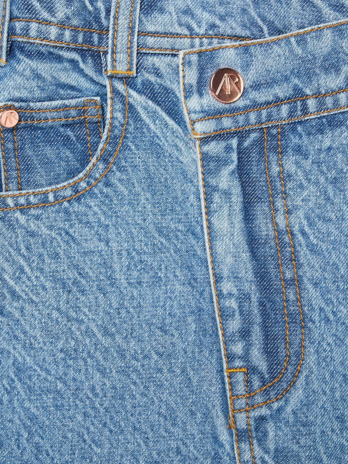 Dsiney Kidz - Angel & Rocket Blue Kendal Aysmmetric Waist Denim Mini Skirt image 6