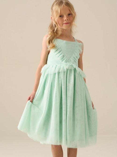 Dsiney Kidz - Angel & Rocket Green Liliah Mesh Frill Dress image 1