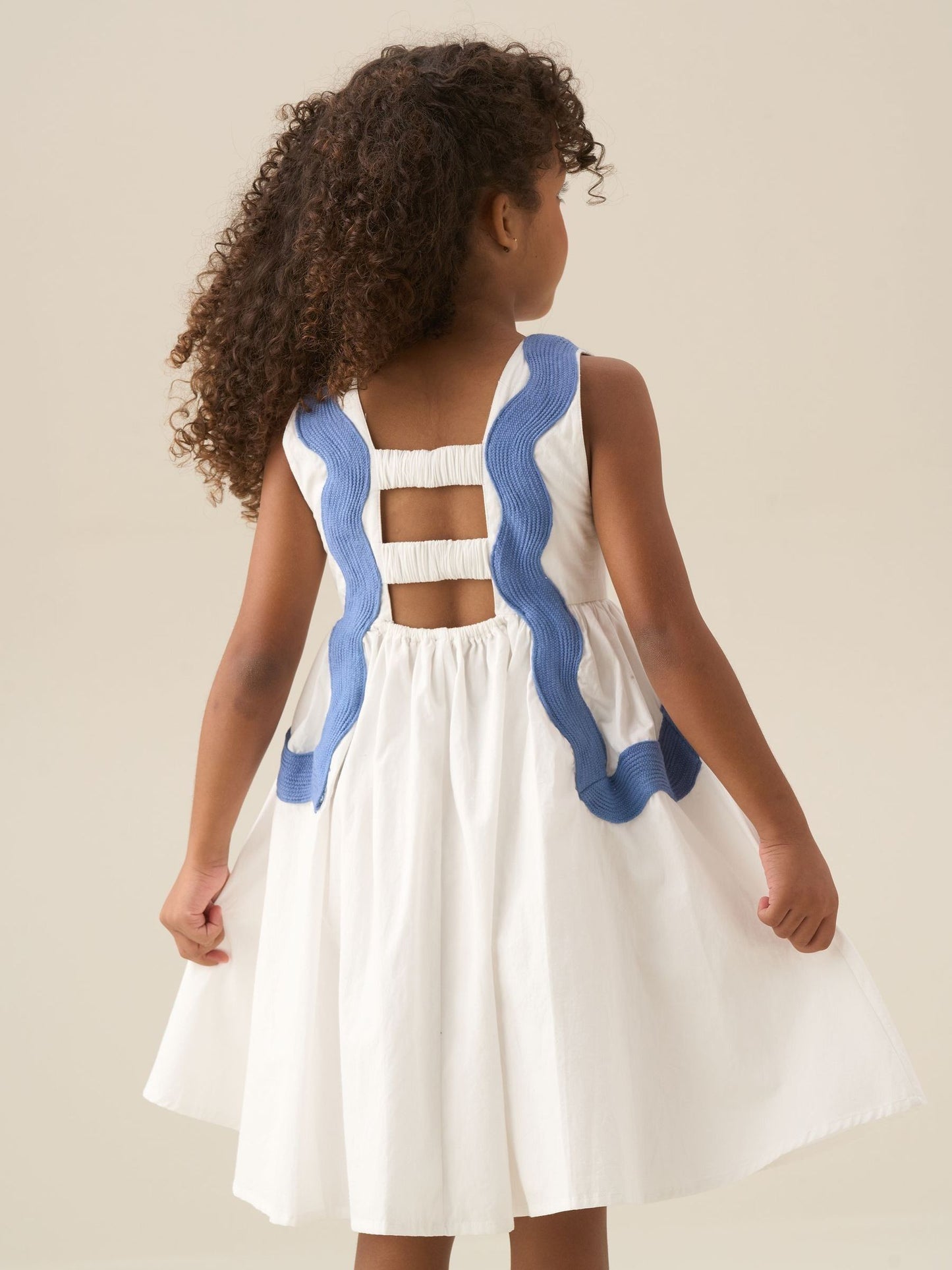 Angel & Rocket White Avery Ric Rac Panelled Dress image 2