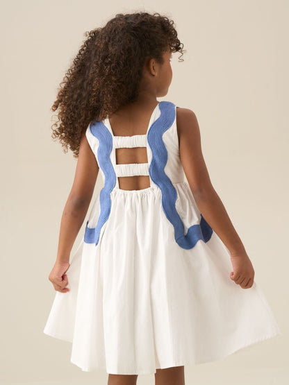 Angel & Rocket White Avery Ric Rac Panelled Dress image 2
