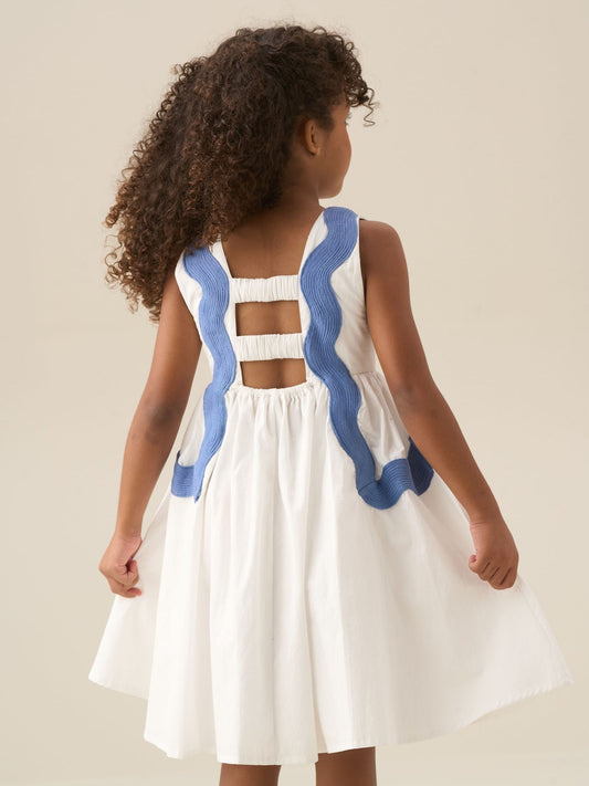Dsiney Kidz - Angel & Rocket White Avery Ric Rac Panelled Dress image 2