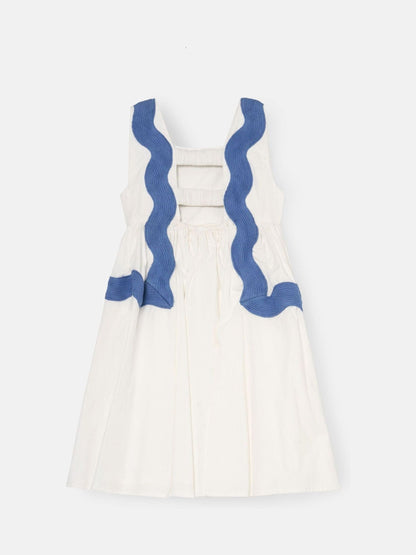 Angel & Rocket White Avery Ric Rac Panelled Dress image 7