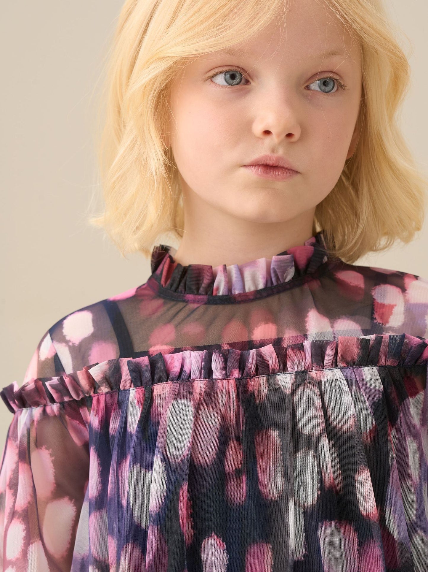 Angel & Rocket Purple Cara Printed Swing Mesh Dress image 3