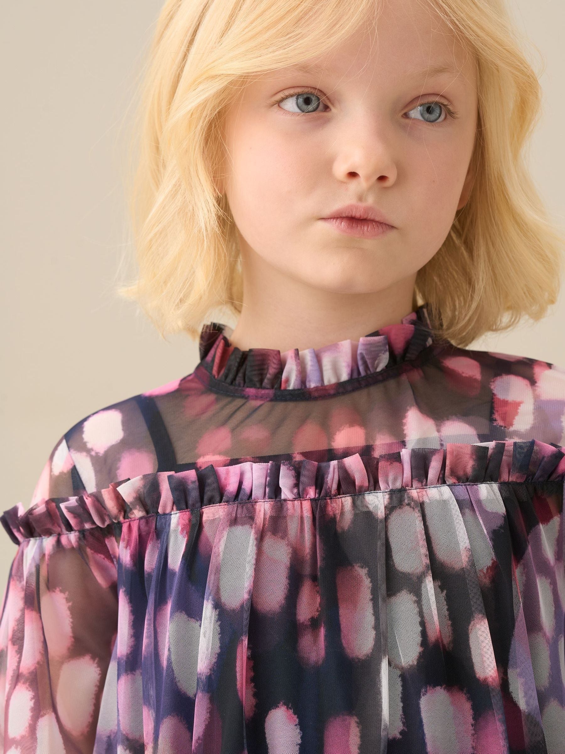 Angel & Rocket Purple Cara Printed Swing Mesh Dress image 3