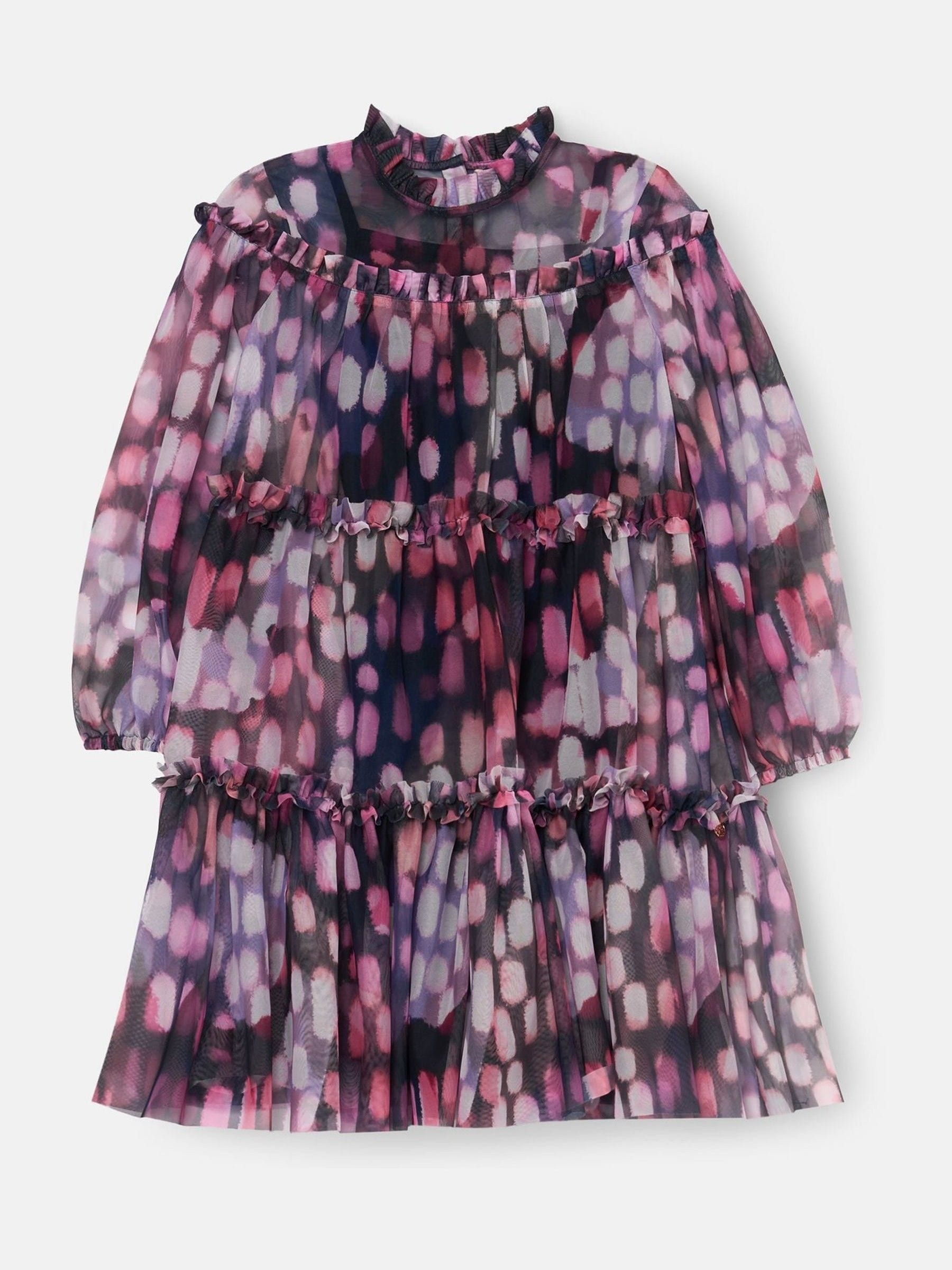Angel & Rocket Purple Cara Printed Swing Mesh Dress image 5