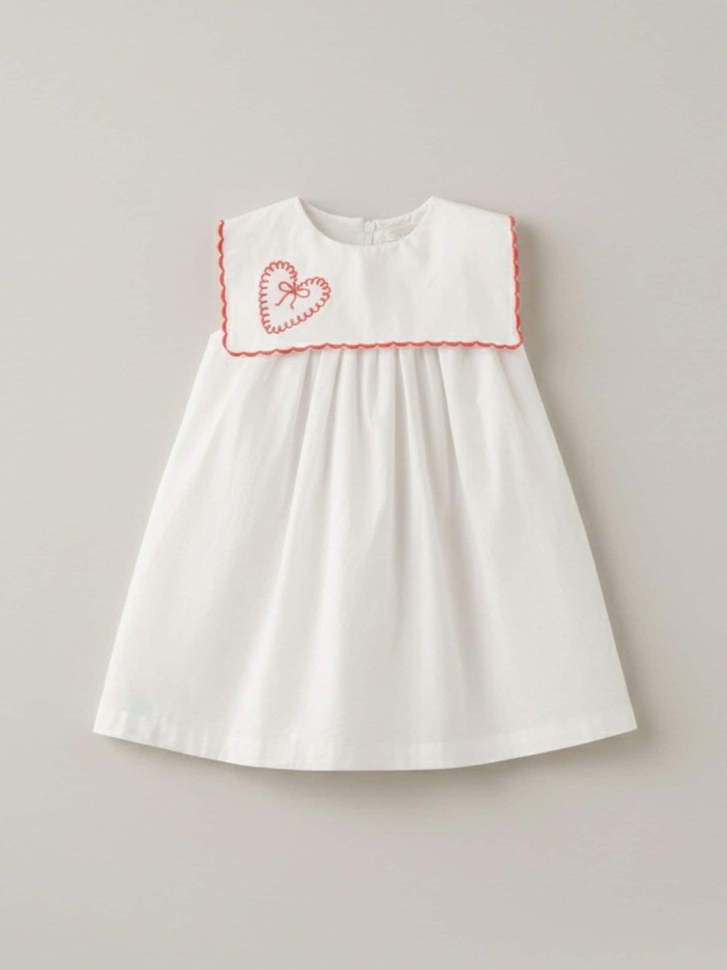 Angel & Rocket White Betty Scalloped Collar Embroidered Dress image 6