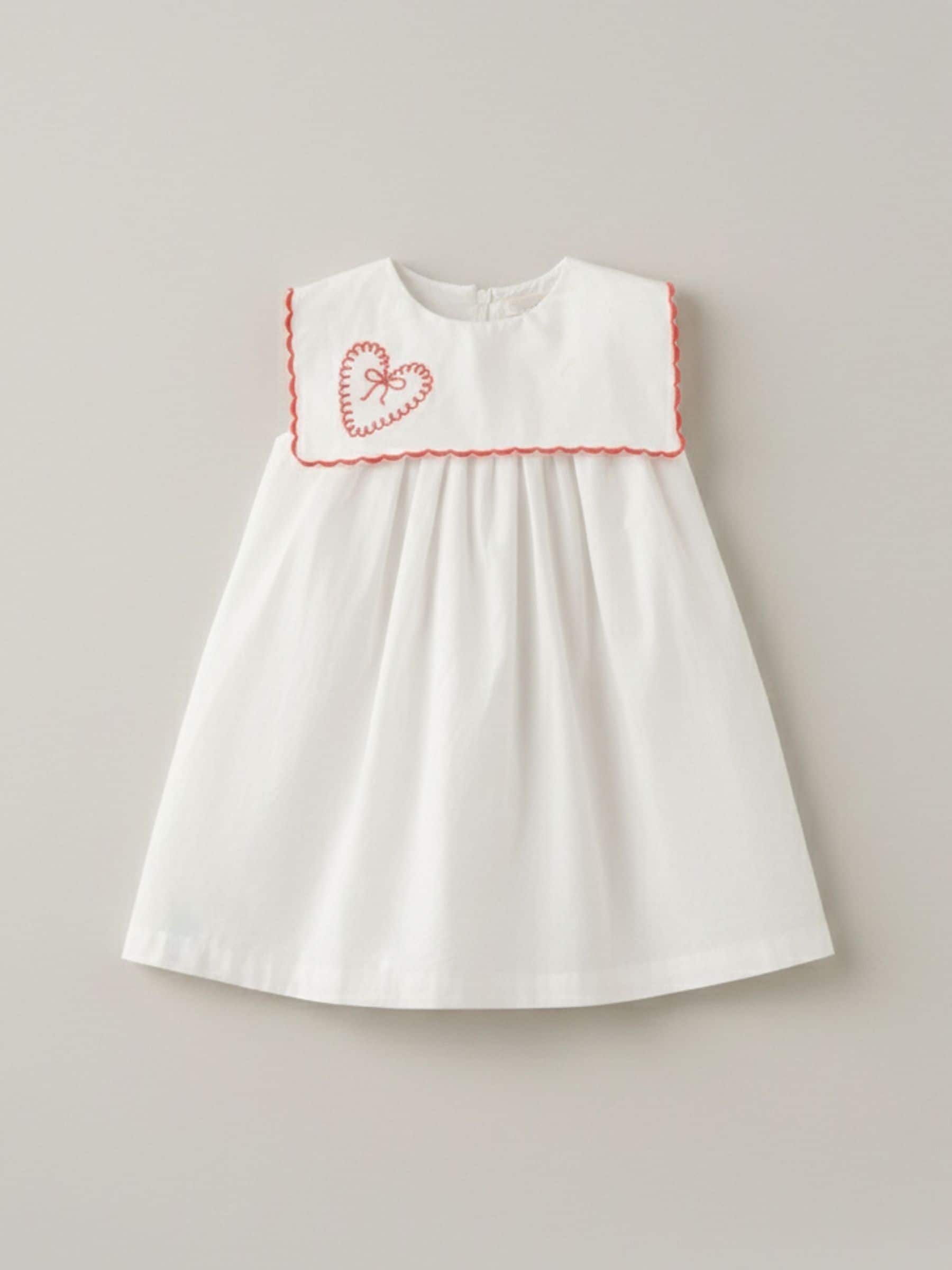 Angel & Rocket White Betty Scalloped Collar Embroidered Dress image 6