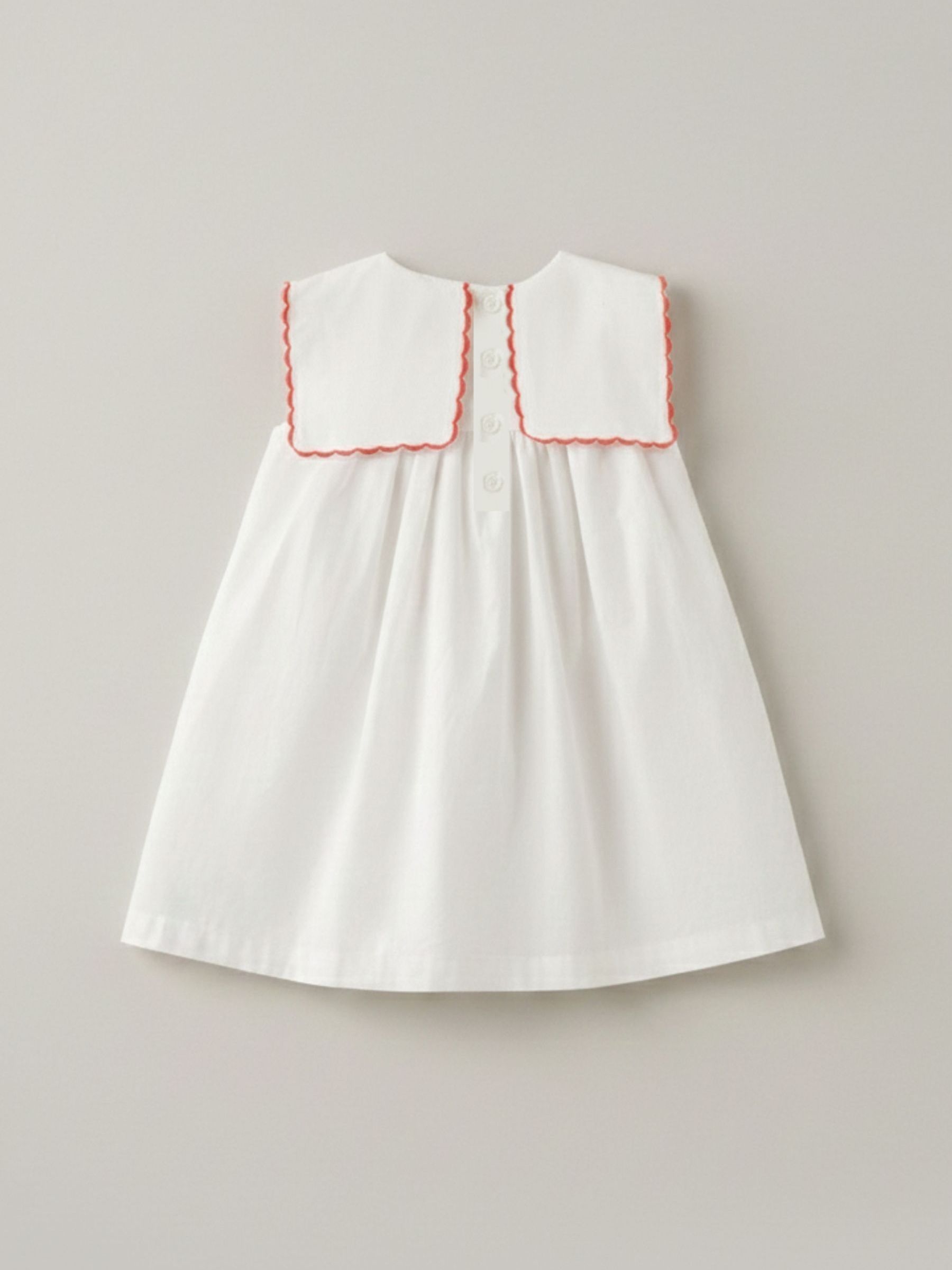 Angel & Rocket White Betty Scalloped Collar Embroidered Dress image 7