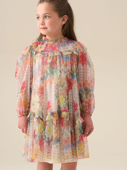 Angel & Rocket Cream Beatrice Mesh Frill Dress image 2