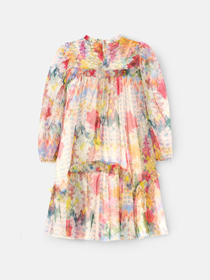 Angel & Rocket Cream Beatrice Mesh Frill Dress image 6