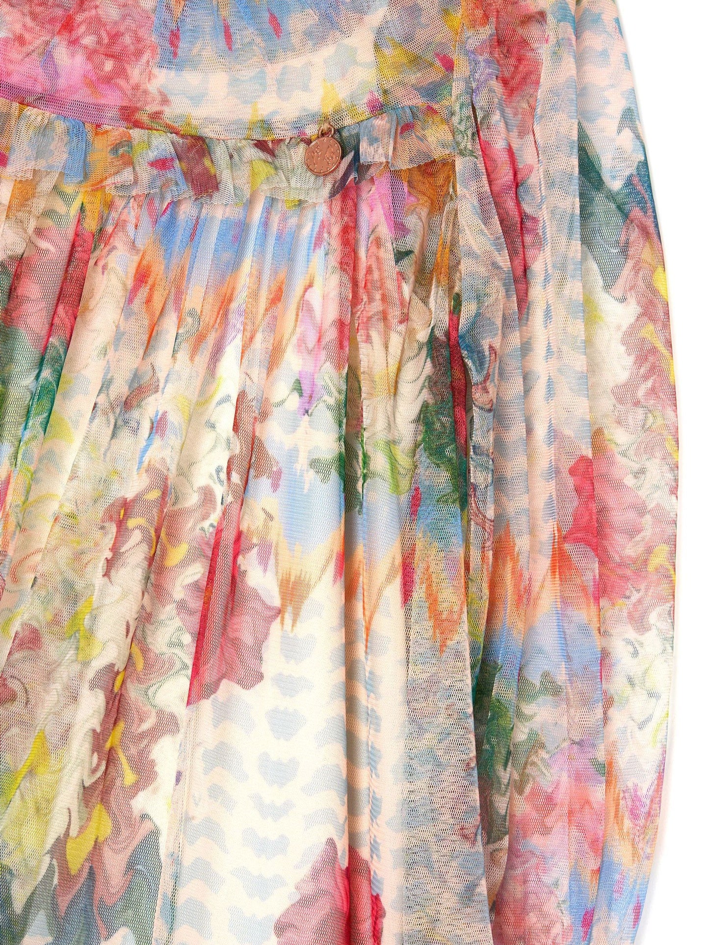 Angel & Rocket Cream Beatrice Mesh Frill Dress image 7