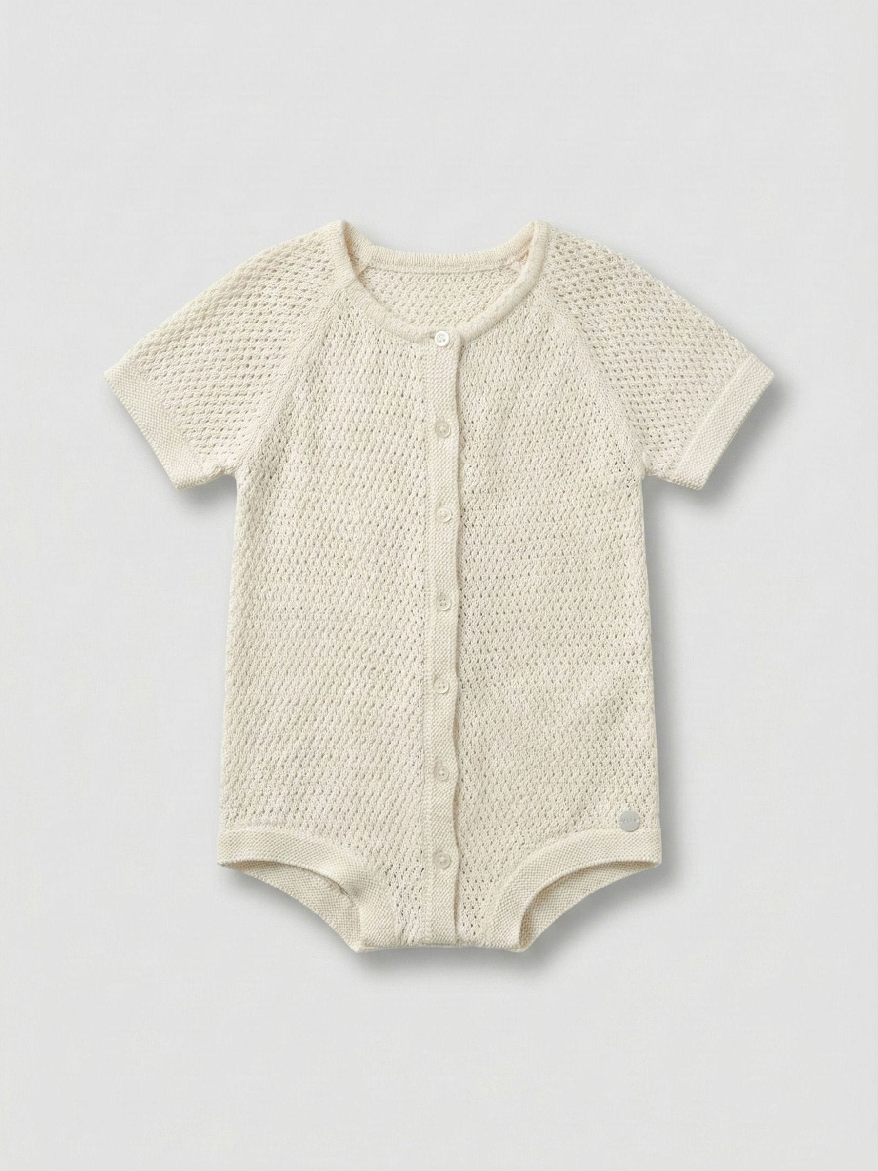 Angel & Rocket White Lou Knitted Rompersuits image 4