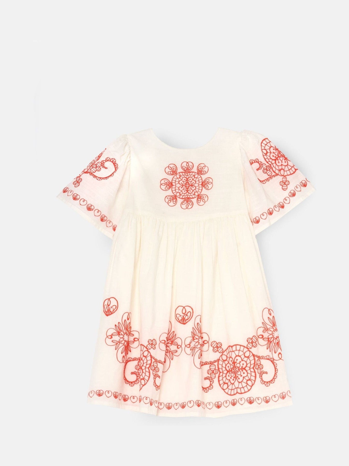 Angel & Rocket White Reyna Ivory Embroidered Swing Dress image 7