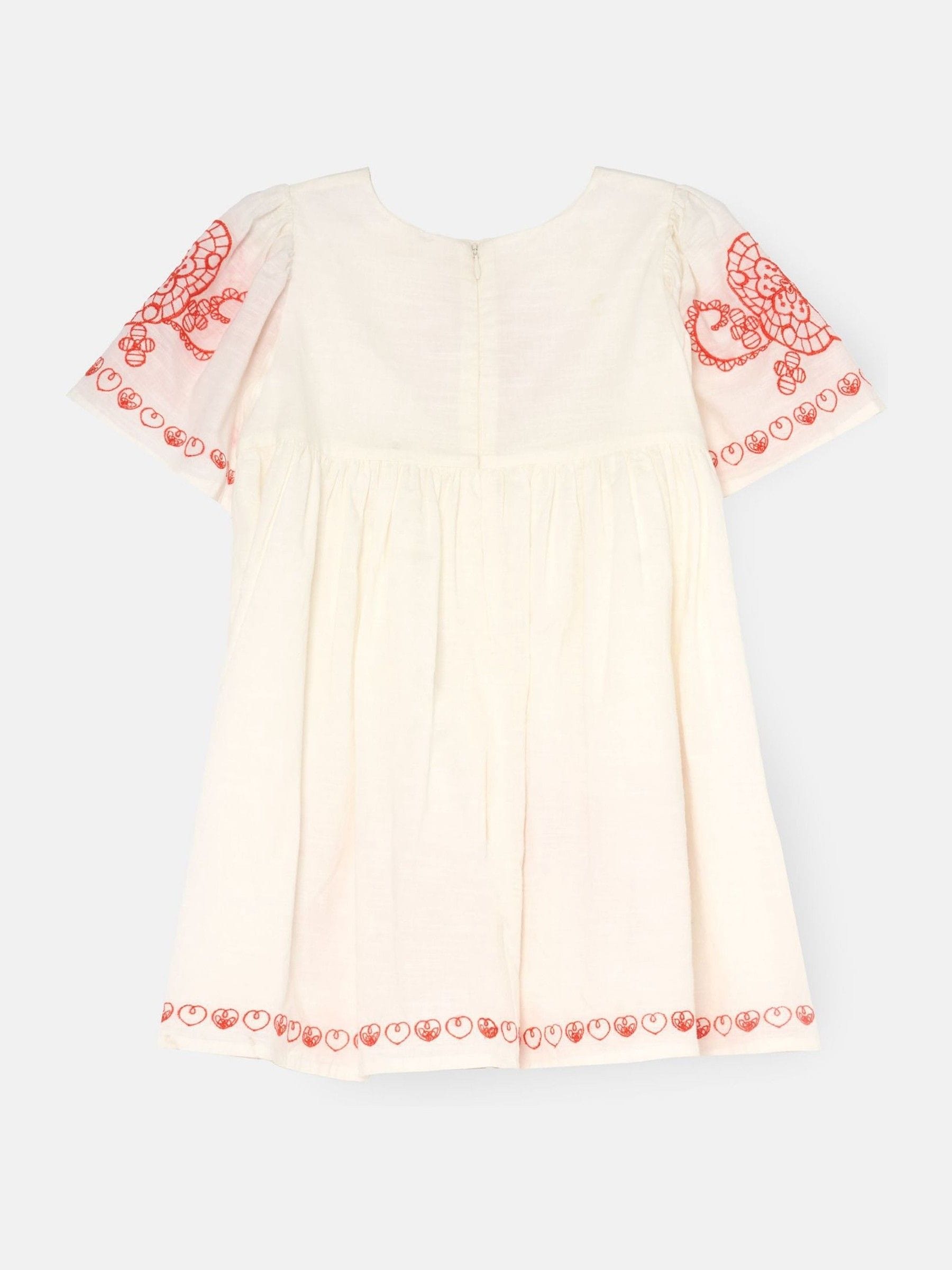 Angel & Rocket White Reyna Ivory Embroidered Swing Dress image 8