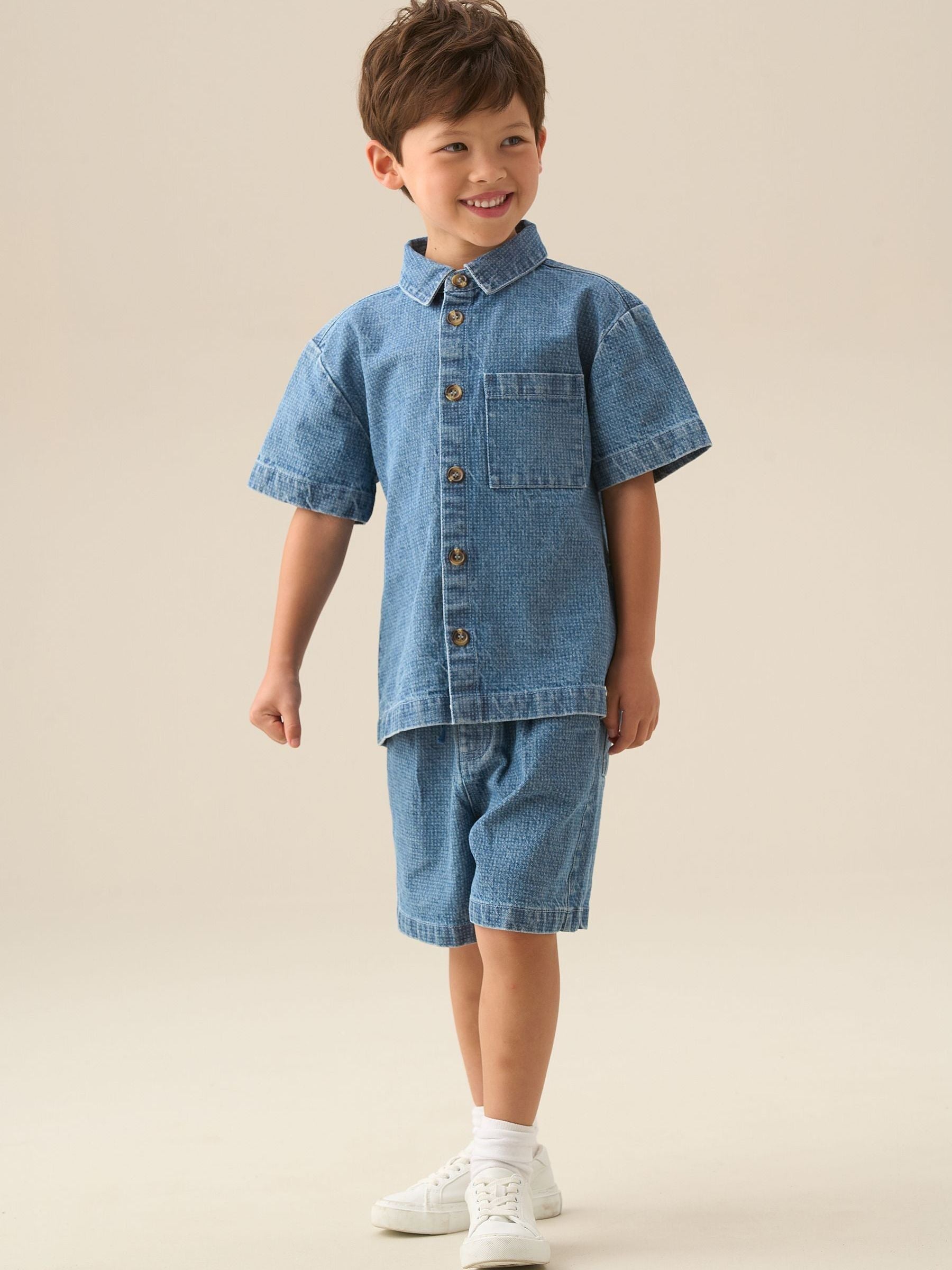 Dsiney Kidz - Angel & Rocket Blue Max Jacquard Denim Shirt image 2