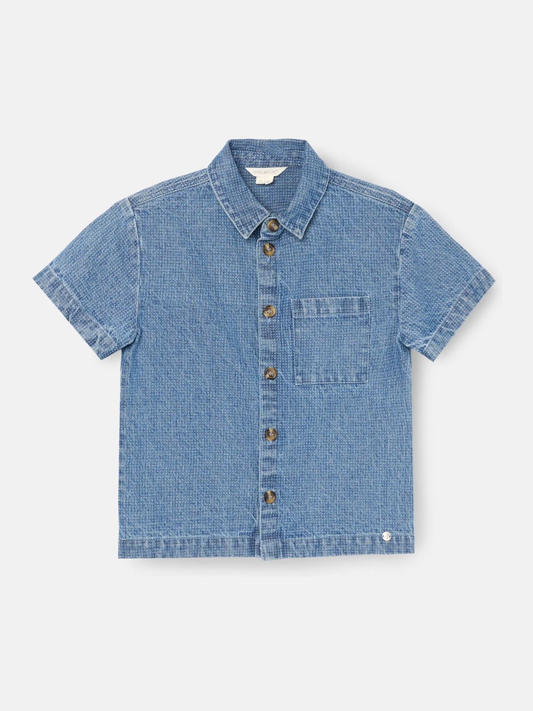 Dsiney Kidz - Angel & Rocket Blue Max Jacquard Denim Shirt image 6