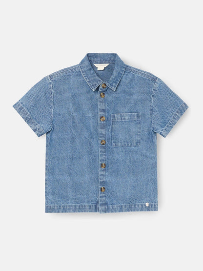Dsiney Kidz - Angel & Rocket Blue Max Jacquard Denim Shirt image 6