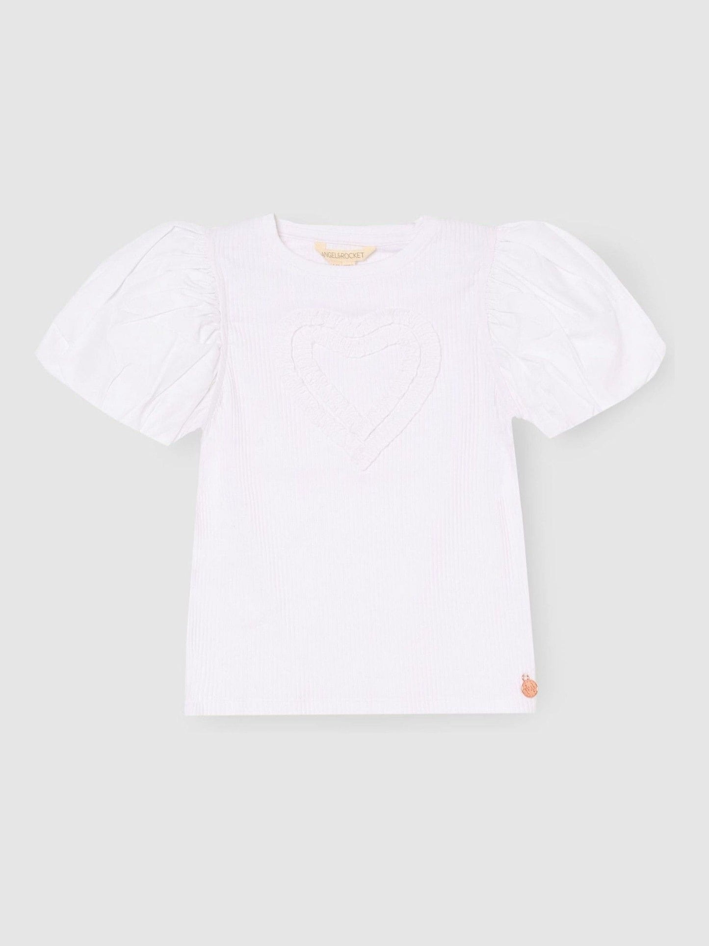 Dsiney Kidz - Angel & Rocket White Eve Ruffle Heart Puff Sleeve T-Shirt image 4