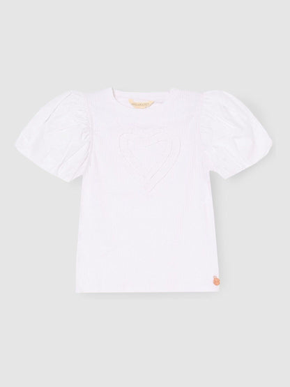 Dsiney Kidz - Angel & Rocket White Eve Ruffle Heart Puff Sleeve T-Shirt image 4