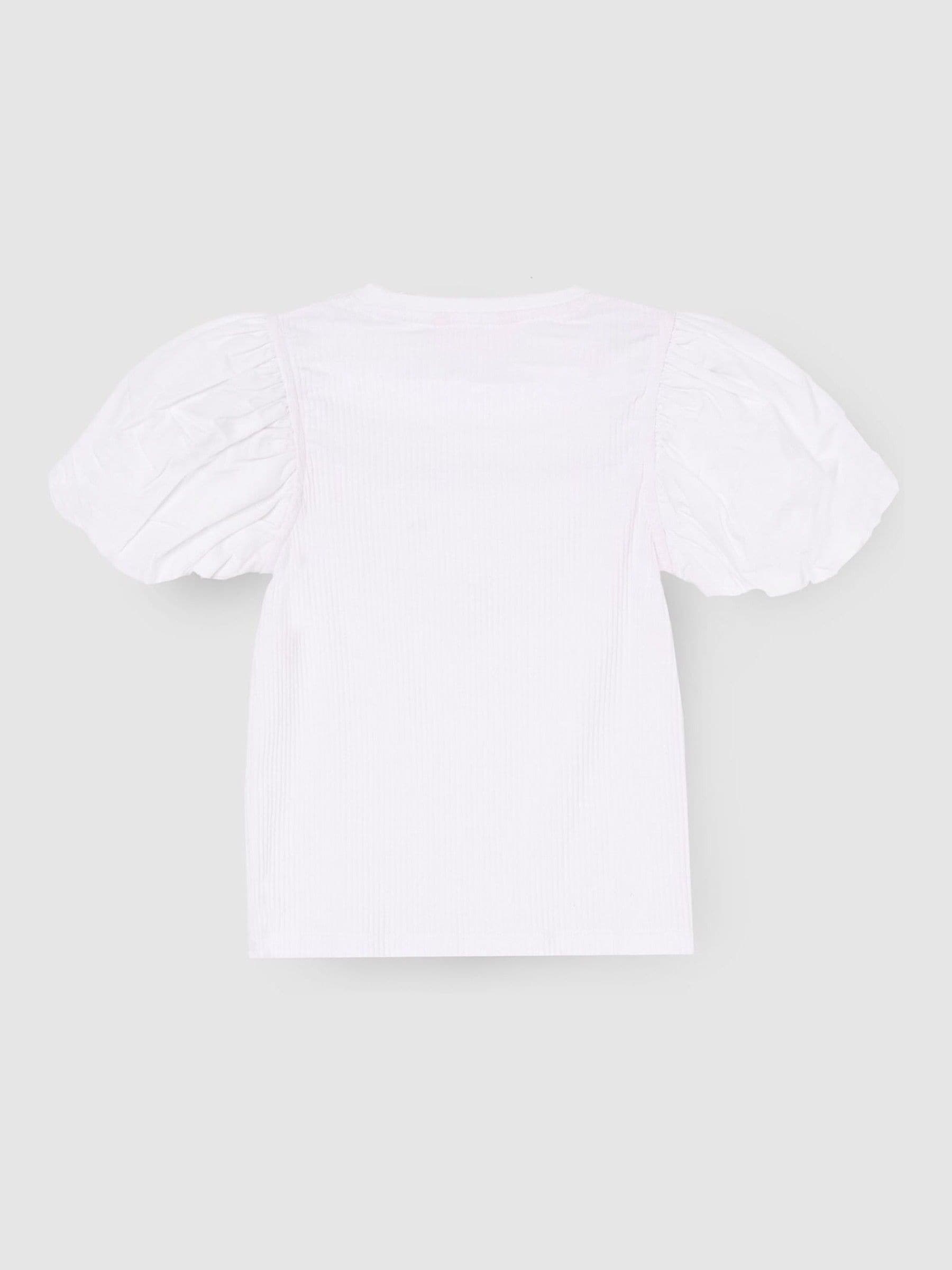 Dsiney Kidz - Angel & Rocket White Eve Ruffle Heart Puff Sleeve T-Shirt image 5