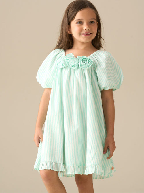 Dsiney Kidz - Angel & Rocket Green Coletta Corsage Stripe Swing Dress image 1