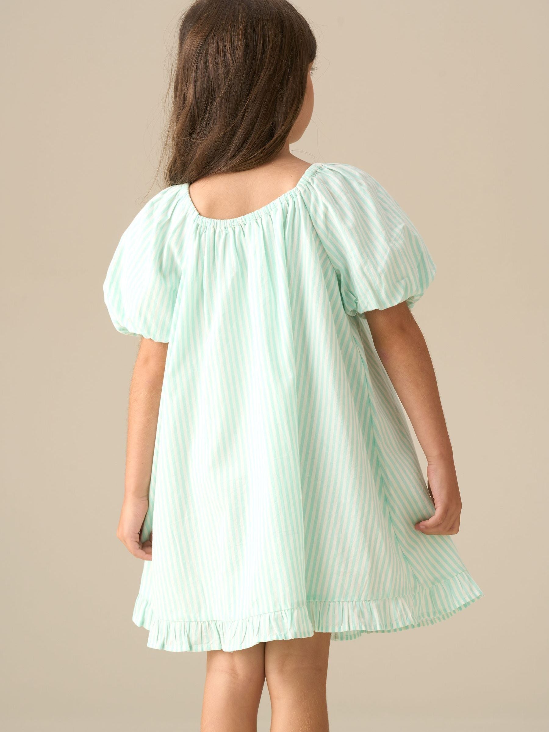 Angel & Rocket Green Coletta Corsage Stripe Swing Dress image 3