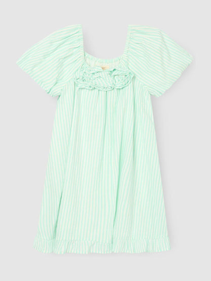 Angel & Rocket Green Coletta Corsage Stripe Swing Dress image 5