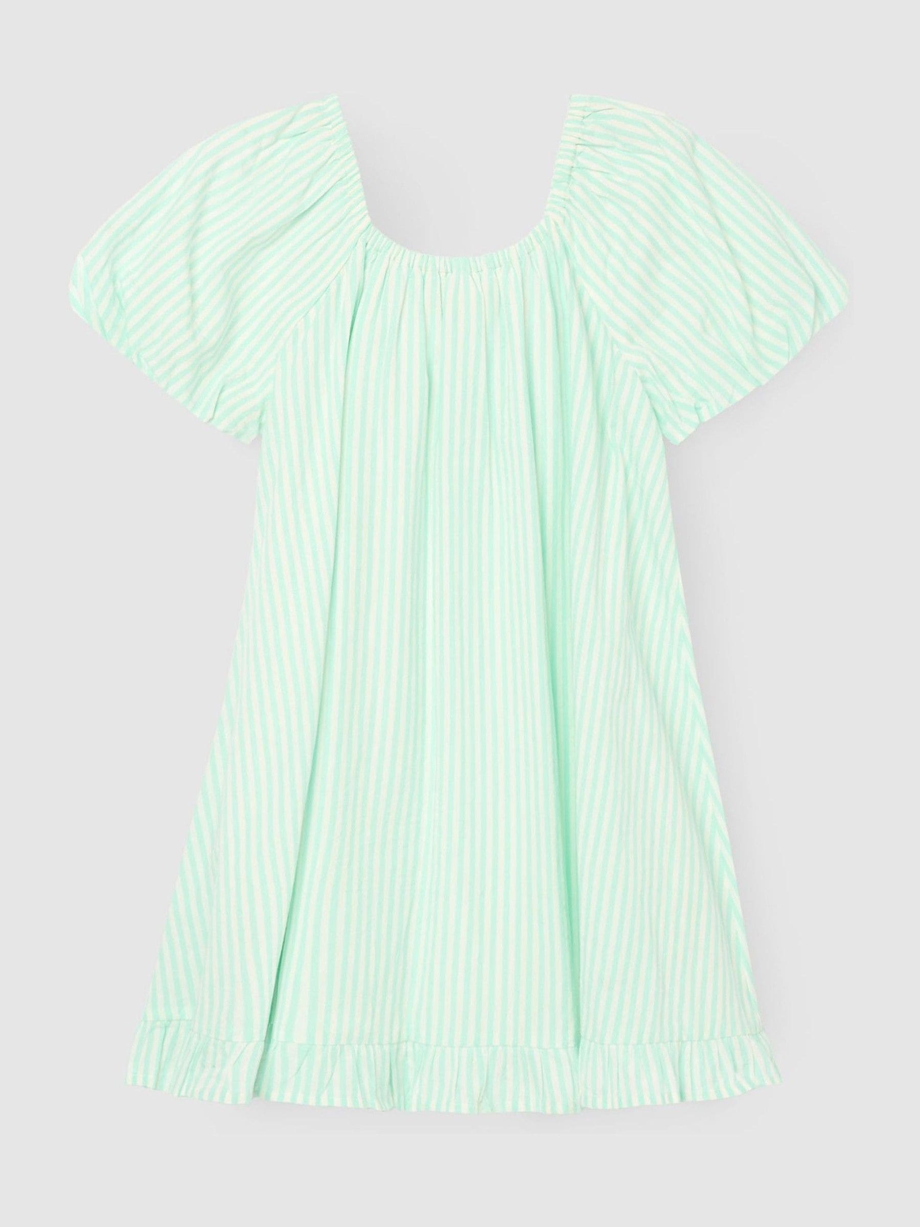 Angel & Rocket Green Coletta Corsage Stripe Swing Dress image 6