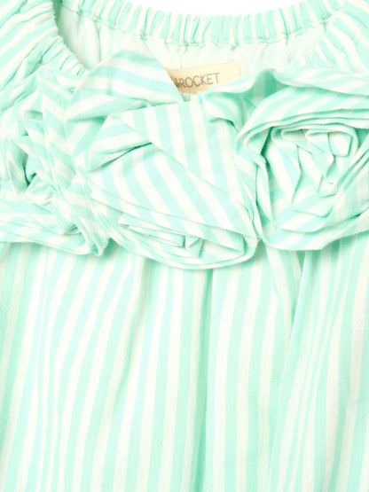 Angel & Rocket Green Coletta Corsage Stripe Swing Dress image 7
