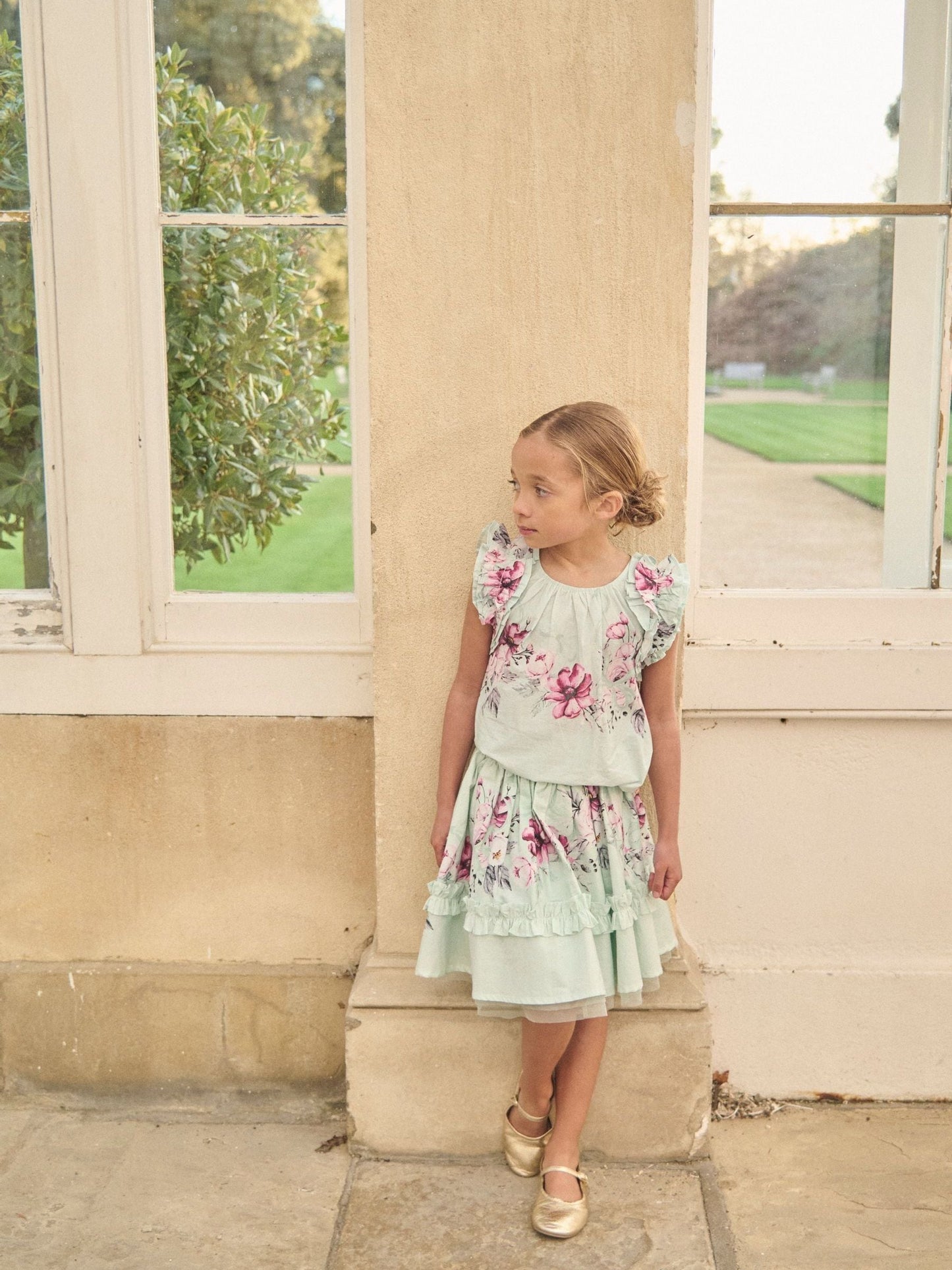 Dsiney Kidz - Angel & Rocket Green Nina Ruffle Shell Blouse image 1