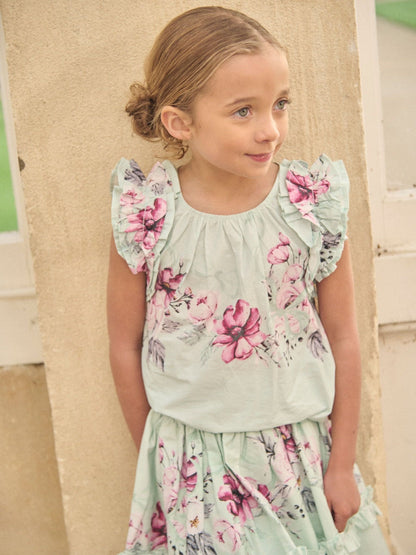 Dsiney Kidz - Angel & Rocket Green Nina Ruffle Shell Blouse image 2