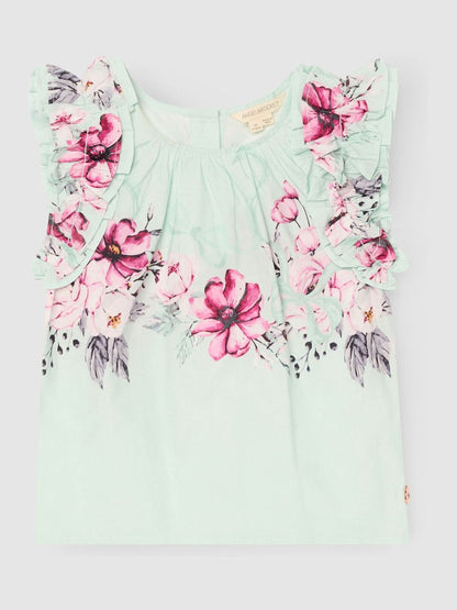 Dsiney Kidz - Angel & Rocket Green Nina Ruffle Shell Blouse image 4