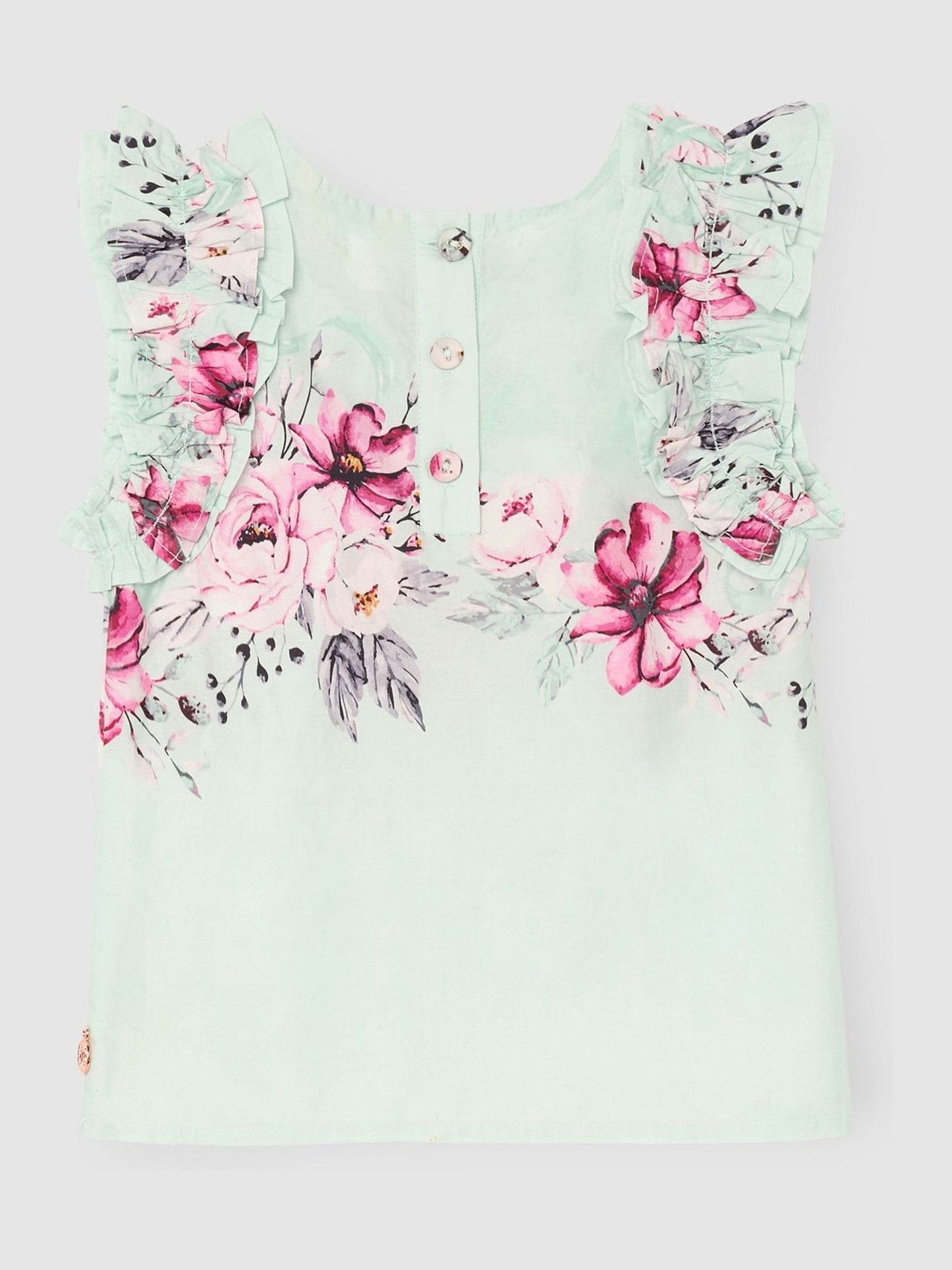 Dsiney Kidz - Angel & Rocket Green Nina Ruffle Shell Blouse image 5