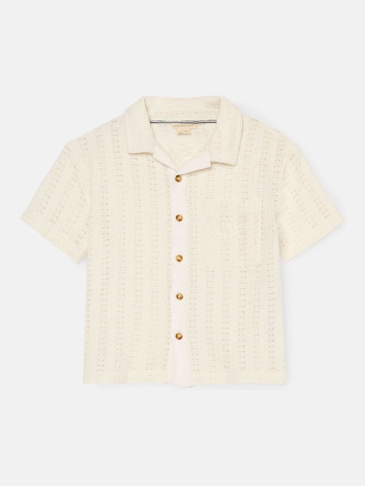 Dsiney Kidz - Angel & Rocket Cream Bradley Crochet Embroidered Shirt image 4