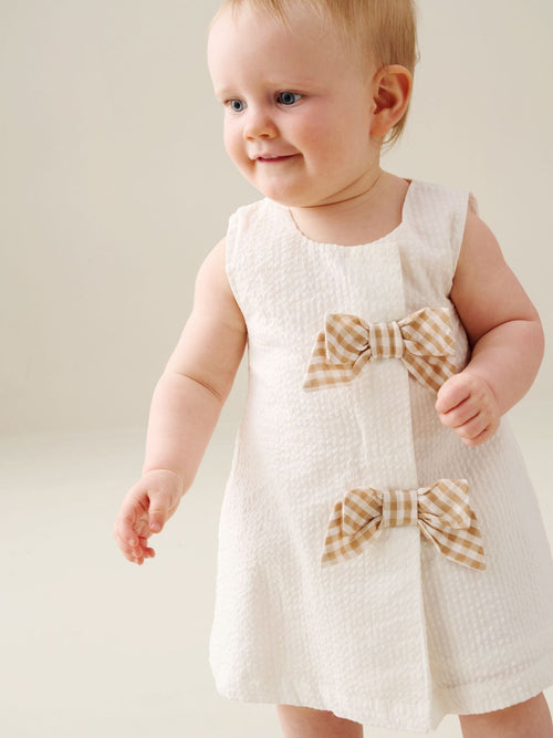 Dsiney Kidz - Angel & Rocket Natural Daphne Gingham Bow Bloomer Dress image 1