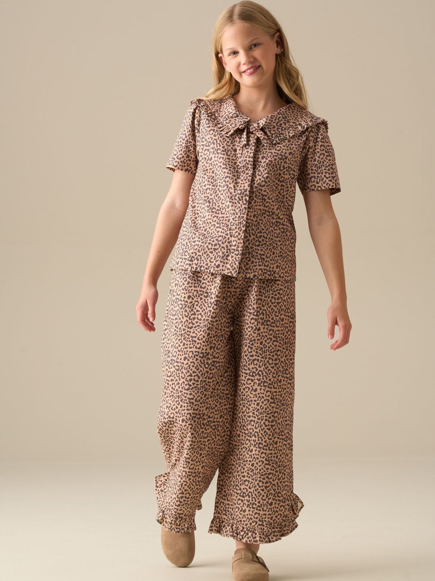 Dsiney Kidz - Angel & Rocket Animal Erika Leopard Collared Tie Blouse image 2