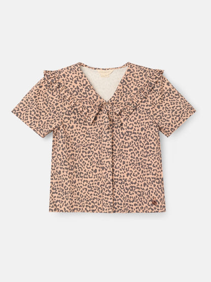 Dsiney Kidz - Angel & Rocket Animal Erika Leopard Collared Tie Blouse image 5