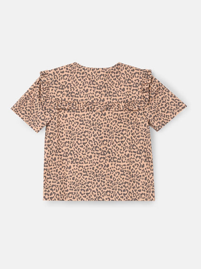 Dsiney Kidz - Angel & Rocket Animal Erika Leopard Collared Tie Blouse image 6