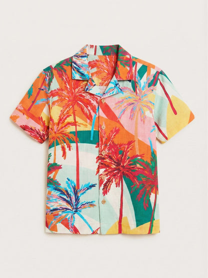 Dsiney Kidz - Angel & Rocket Cream Tyler Bright Palm Short Sleeve Shirt image 4
