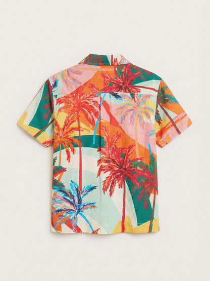Dsiney Kidz - Angel & Rocket Cream Tyler Bright Palm Short Sleeve Shirt image 5