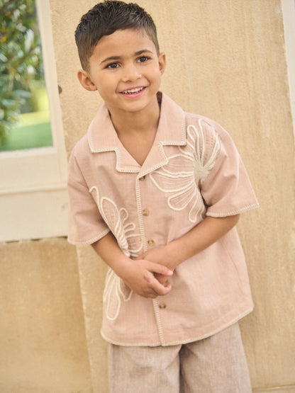 Dsiney Kidz - Angel & Rocket Pink Remy Cornelli Embroidered Shirt image 1