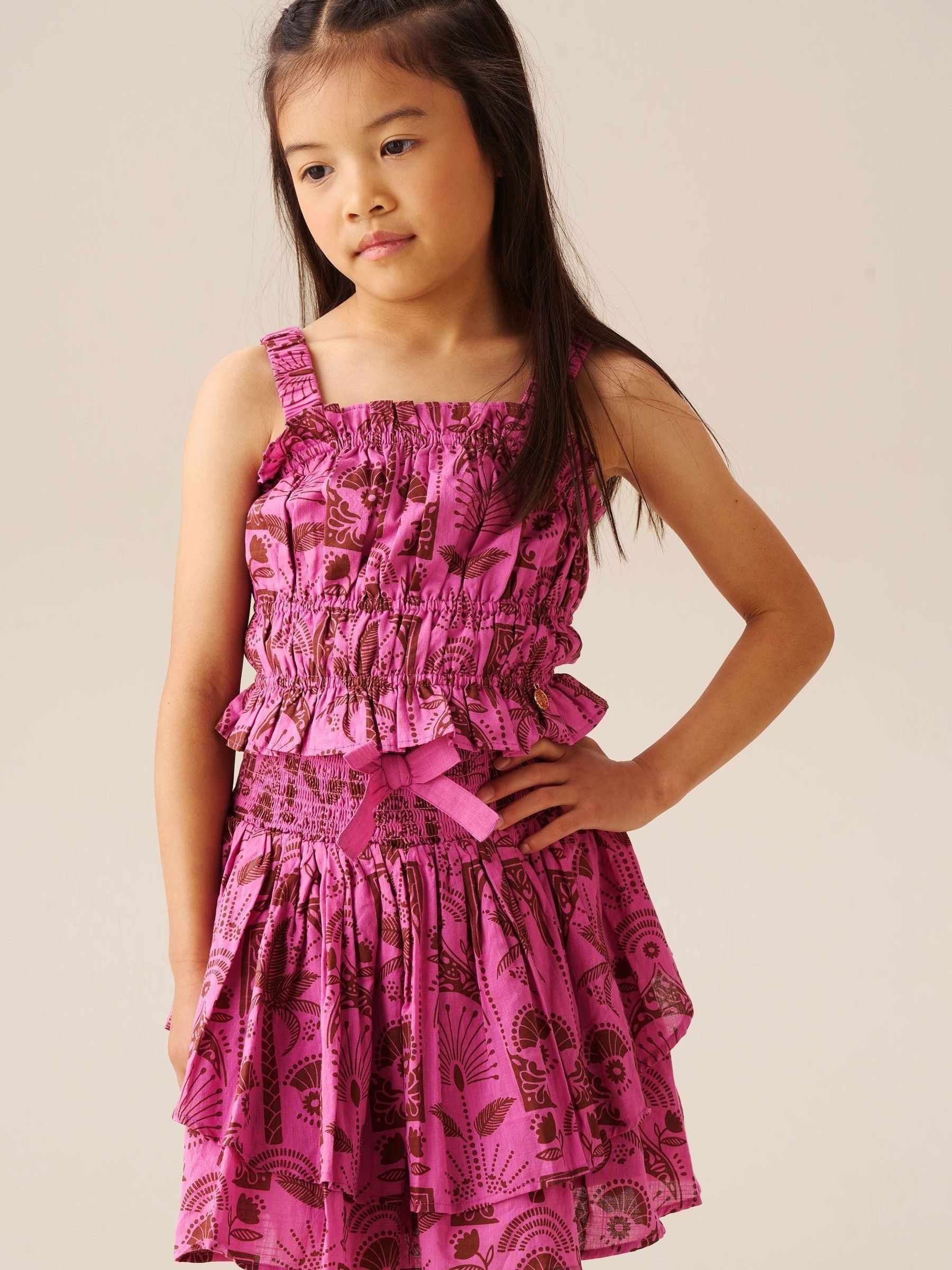 Dsiney Kidz - Angel & Rocket Pink Izzy Palm Print Top image 1