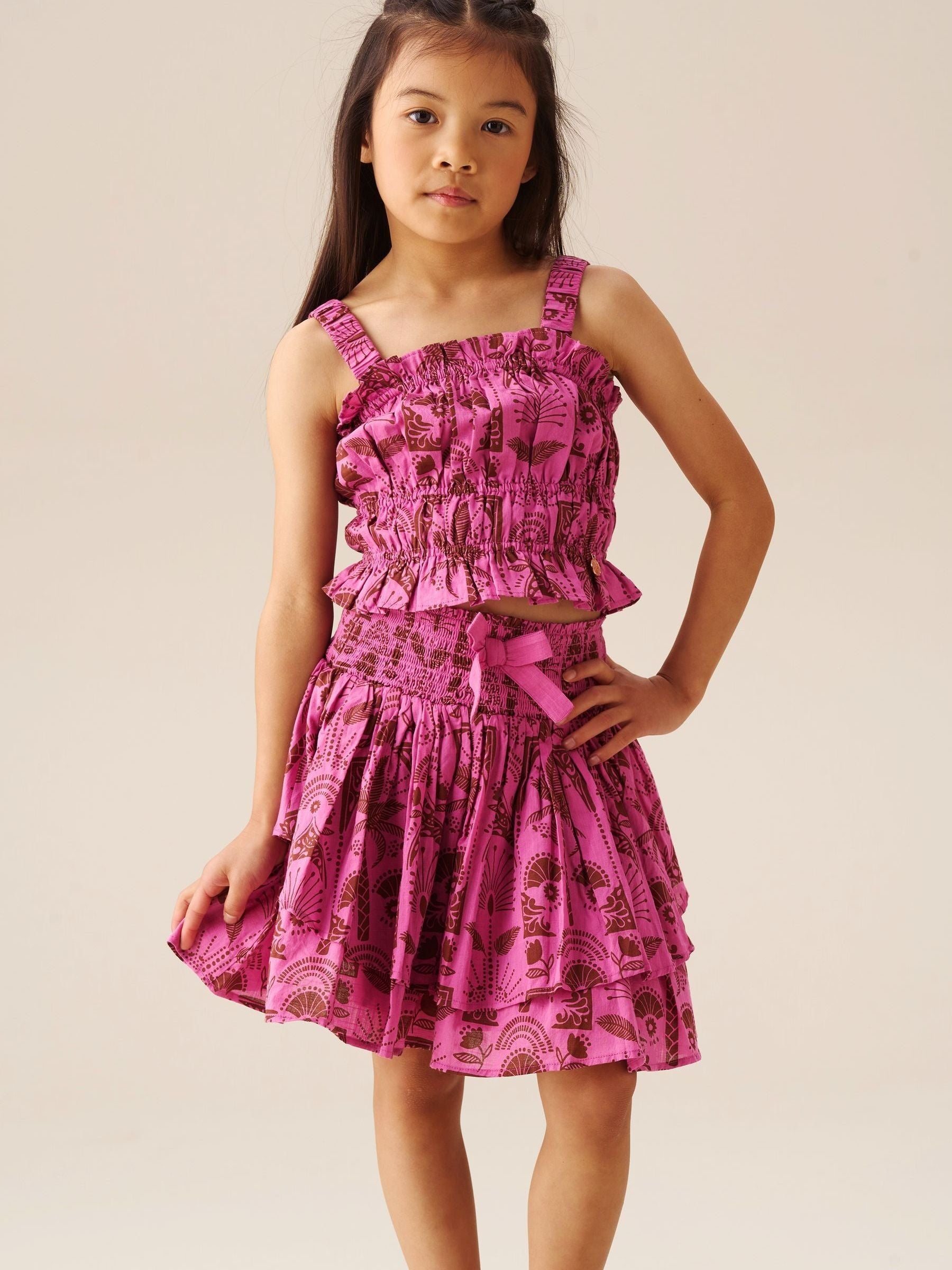 Dsiney Kidz - Angel & Rocket Pink Izzy Palm Print Top image 2