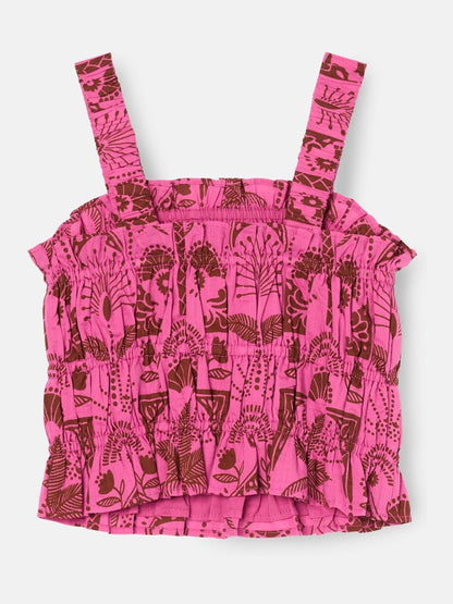 Dsiney Kidz - Angel & Rocket Pink Izzy Palm Print Top image 5