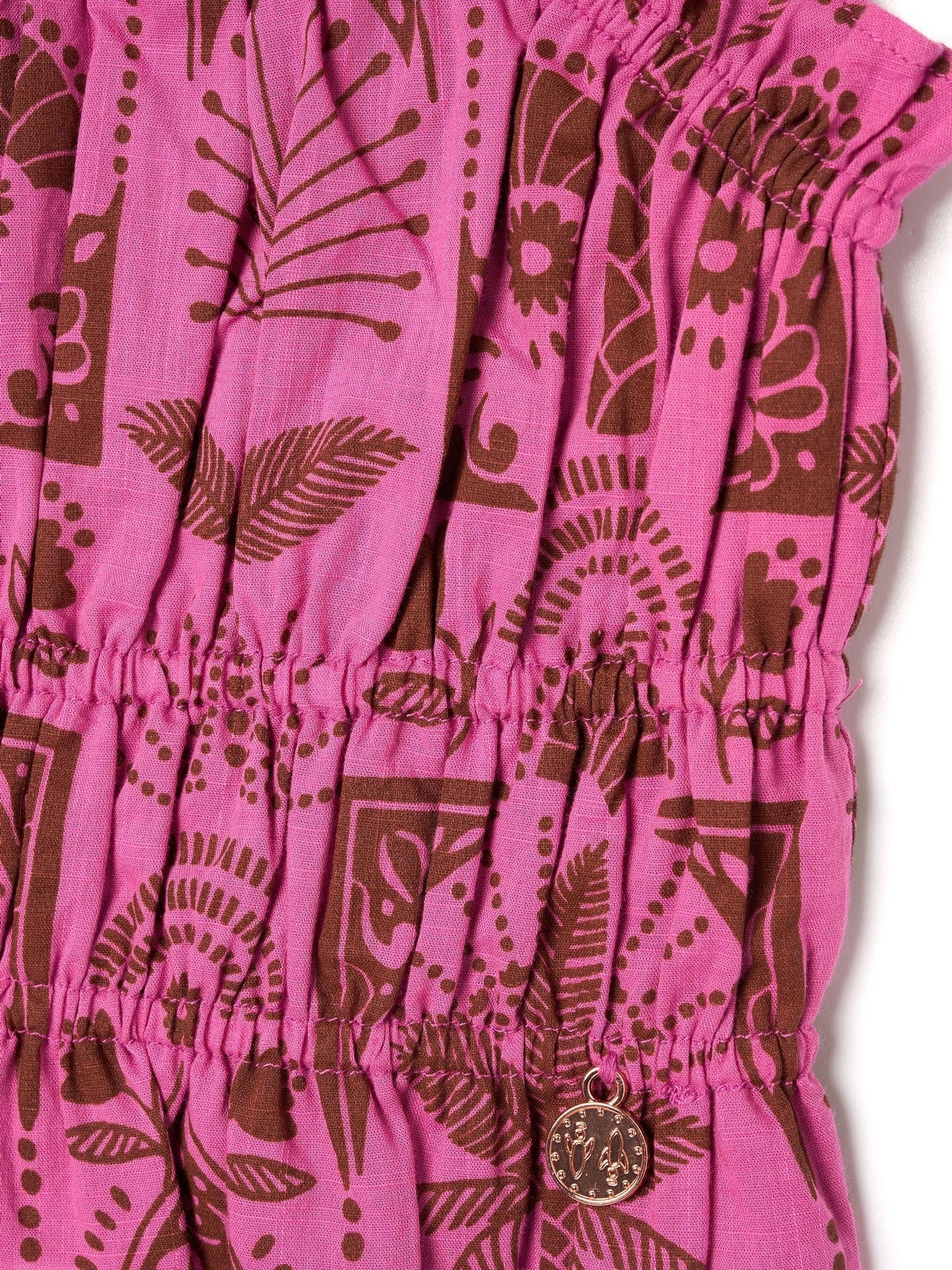 Dsiney Kidz - Angel & Rocket Pink Izzy Palm Print Top image 6