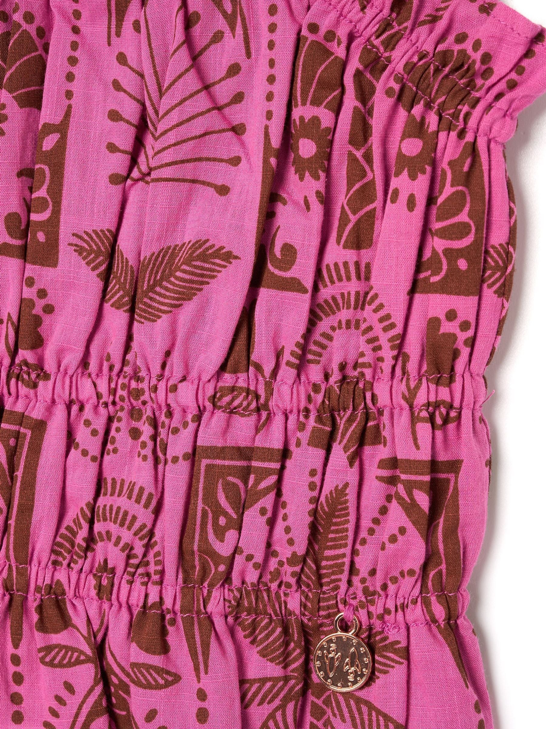 Dsiney Kidz - Angel & Rocket Pink Izzy Palm Print Top image 6
