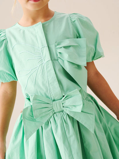 Dsiney Kidz - Angel & Rocket Green Roxie Bow Embellished Woven Blouse image 4