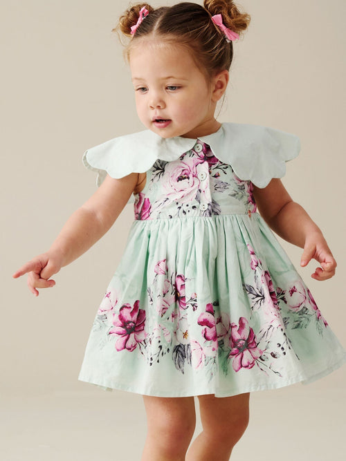 Dsiney Kidz - Angel & Rocket Green Sybil Scalloped Collar Dress image 1